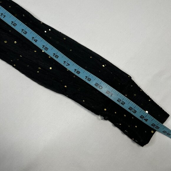 BALTIC BORN Abigail Sparkle Gown Sheer Metallic Dot Faux Wrap Maxi Black Gold S - Picture 11 of 15